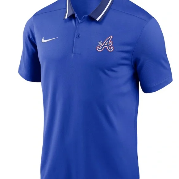 Nike Men's Atlanta Braves Nike Royal City Connect Performance Knit Polo - Picture 3 of 6